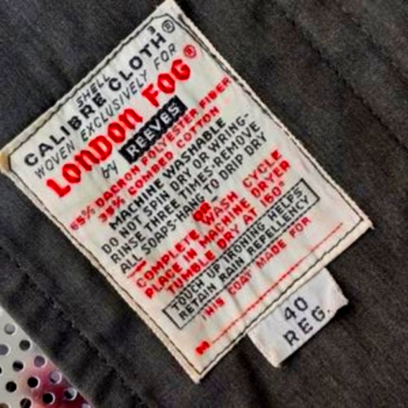 LONDON FOG Iconic Calibre Cloth by Reeves Vintage Main-Coats Rain Coat (1950's) - Picture 14 of 17